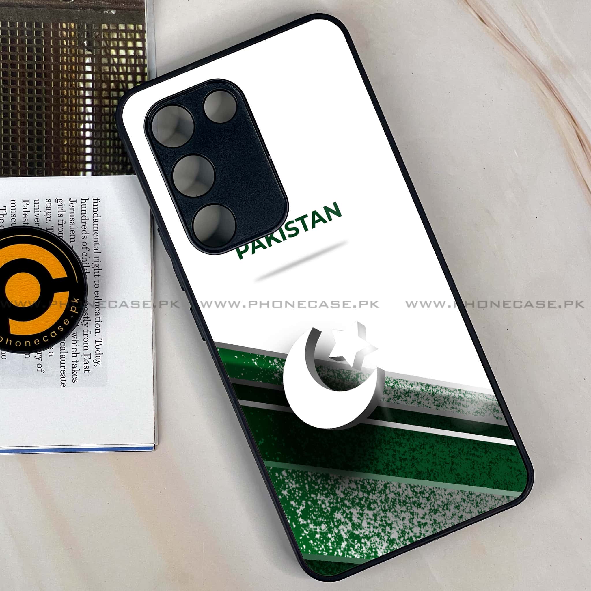 Vivo Y200e - Pakistani Flag Series - Premium Metal Printed soft Bumper shock Proof Case
