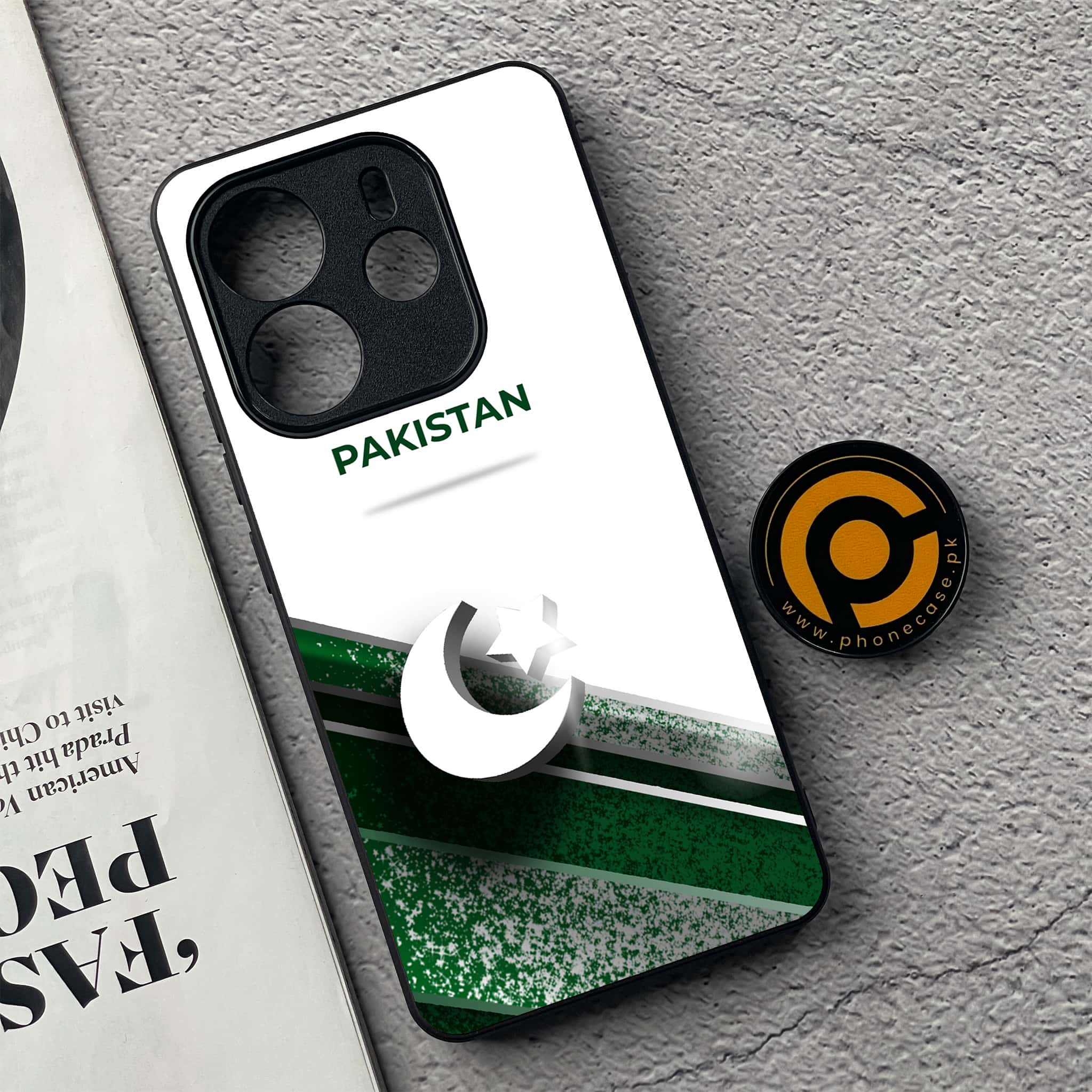 Xiaomi Redmi Note 14 - Pakistani Flag Series - Premium Printed Glass soft Bumper shock Proof Case