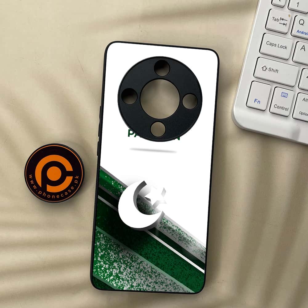 HONOR X9b 5G - Pakistani Flag Series - Premium Metal  Printed soft Bumper shock Proof Case