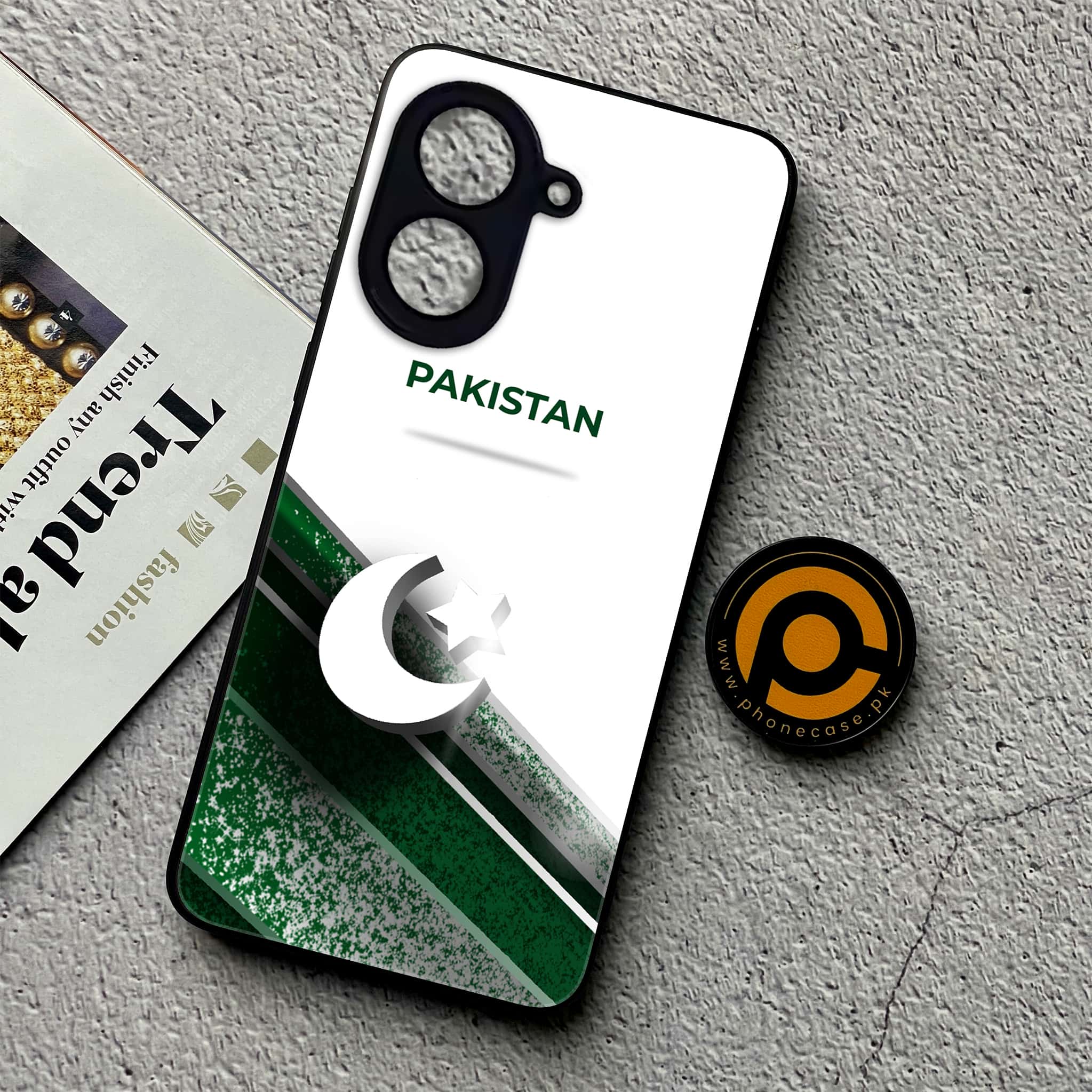 Xiaomi Redmi A5 - Pakistani Flag Series - Premium Metal Printed soft Bumper shock Proof Case