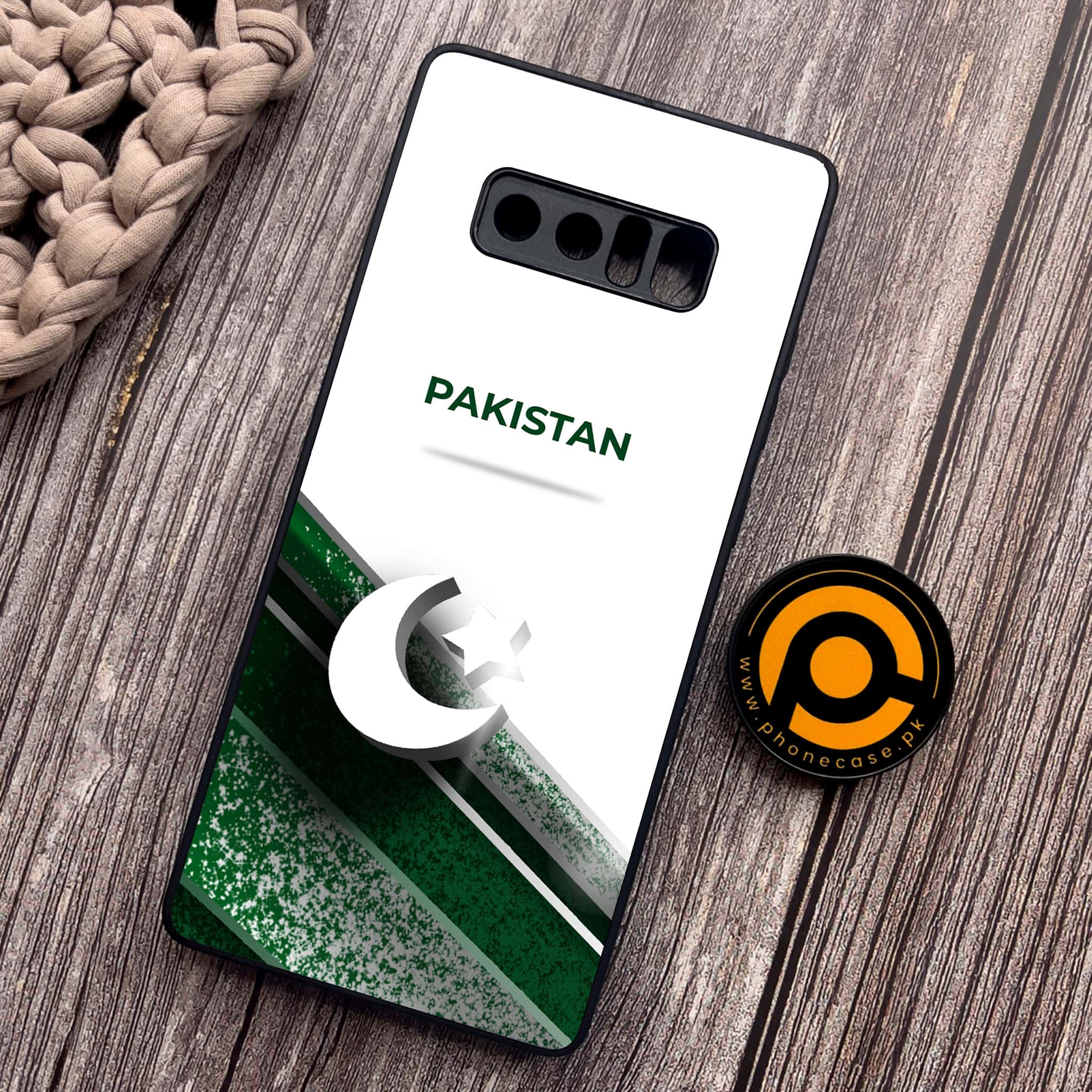 Samsung Galaxy Note 8 - Pakistani Flag Series - Premium Metal Printed soft Bumper shock Proof Case