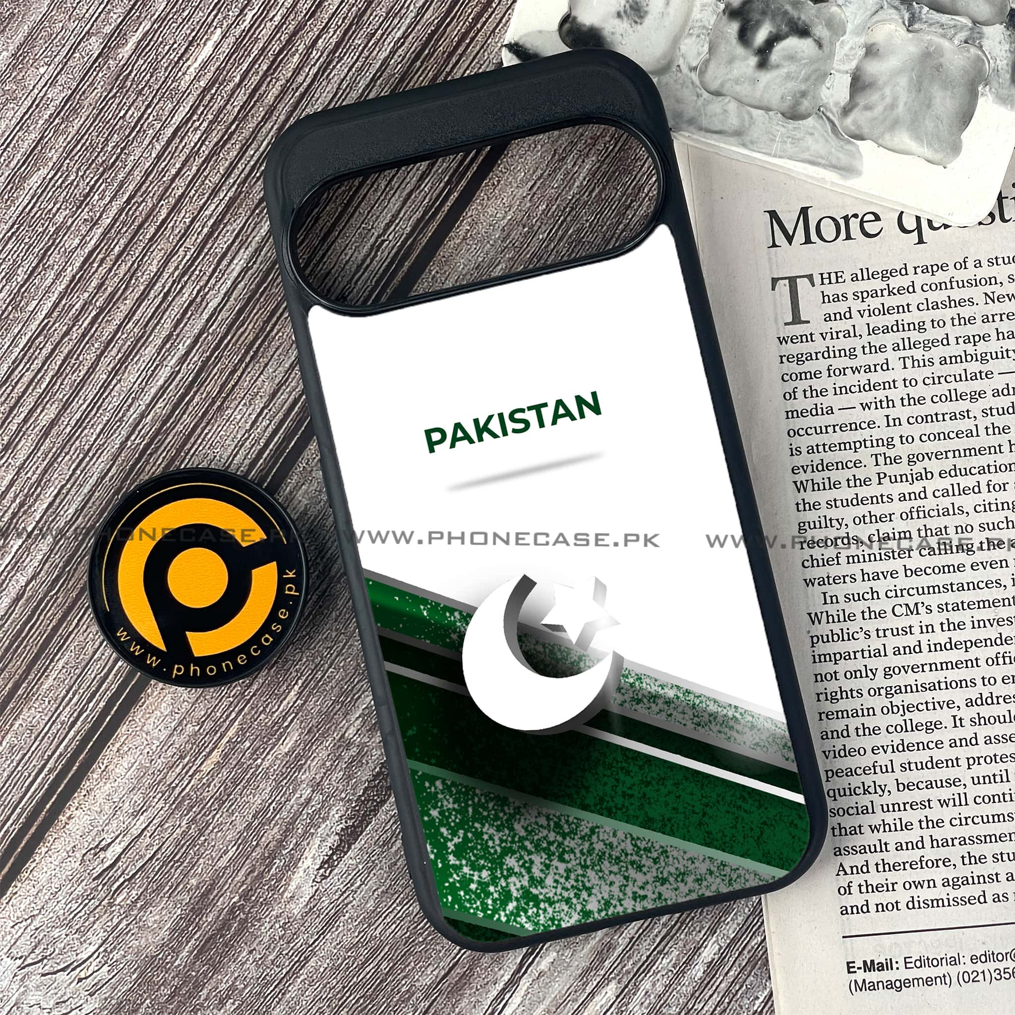 Google Pixel 9 - Pakistani Flag Series - Premium Printed Glass soft Bumper shock Proof Case