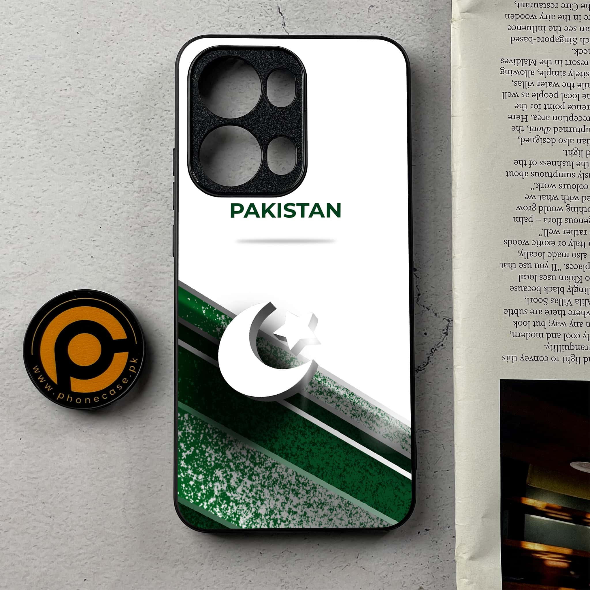 Oppo Reno 13 Pro - Pakistani Flag Series - Premium Metal Printed Soft Bumper Shockproof Case