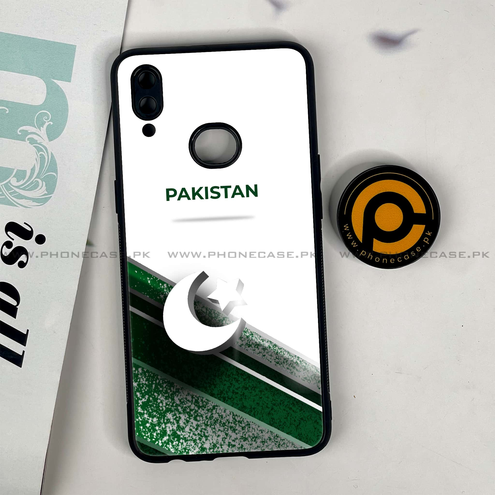 Galaxy A10s - Pakistani Flag Series - Premium Printed Glass soft Bumper shock Proof Case