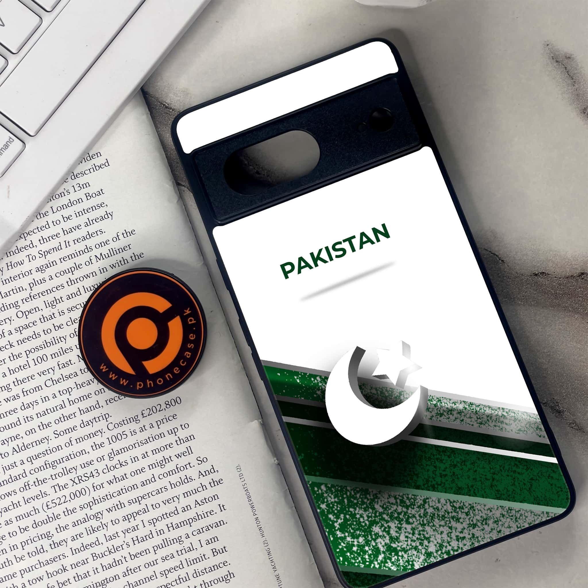 Google Pixel 7 - Pakistani Flag Series - Premium Metal Printed soft Bumper Shock Proof Case