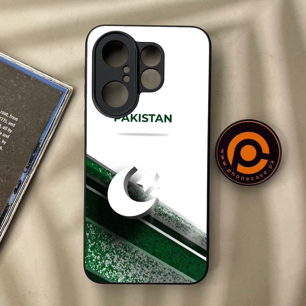 Vivo X200 FE - Pakistani Flag Series - Premium Metal Printed soft Bumper Shock Proof Case