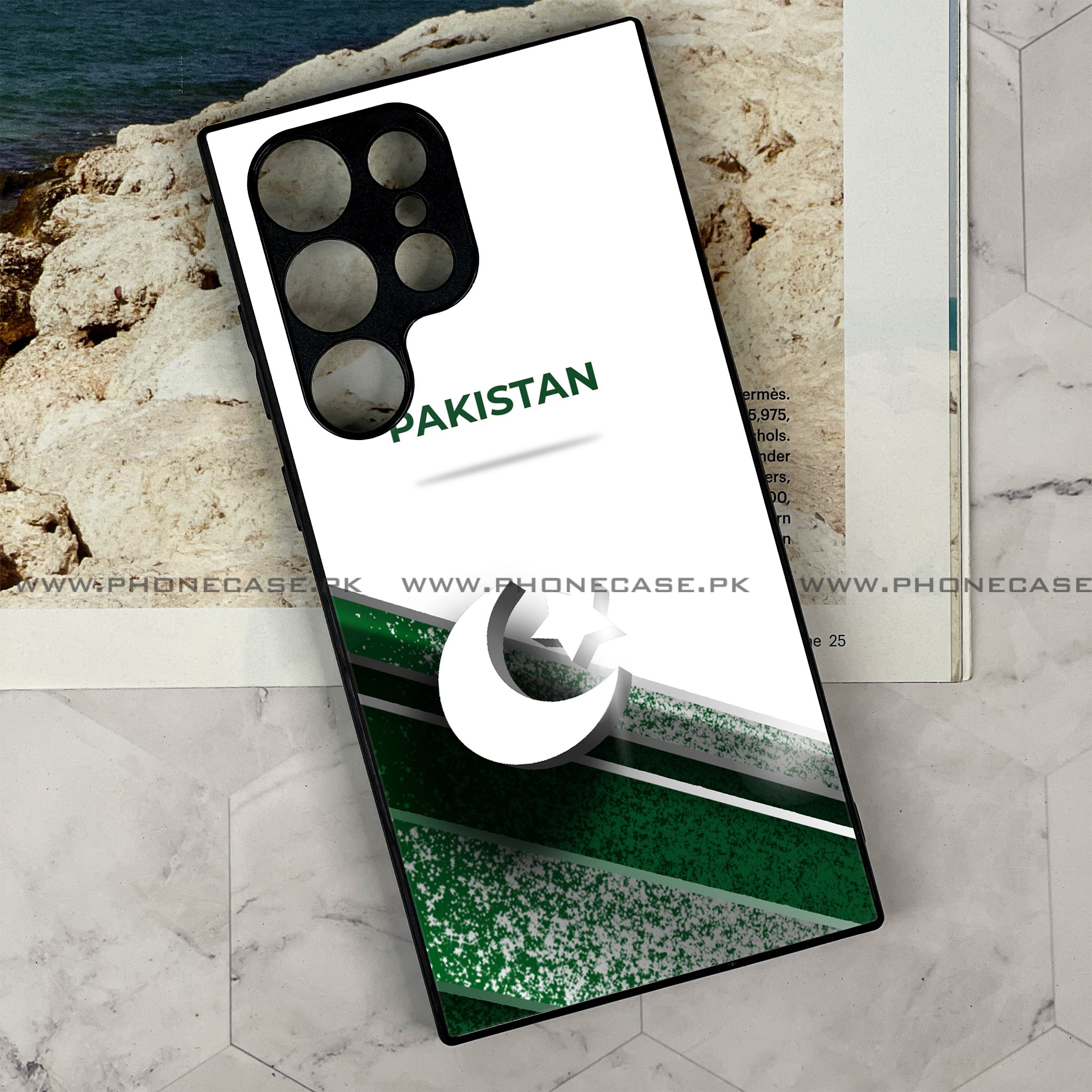 Galaxy S21 Ultra - Pakistani Flag Series - Premium Metal Printed soft Bumper shock Proof Case