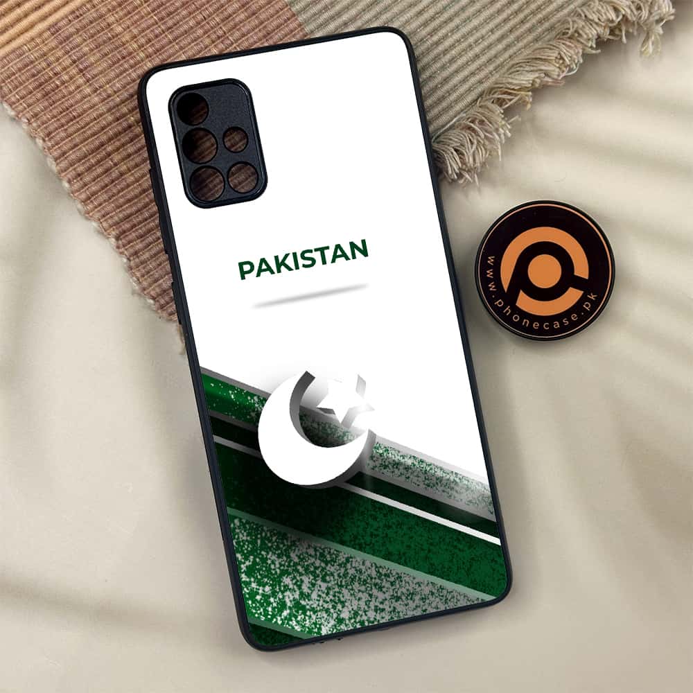 Samsung Galaxy A71 - Pakistani Flag Series - Premium Metal Printed soft Bumper shock Proof Case