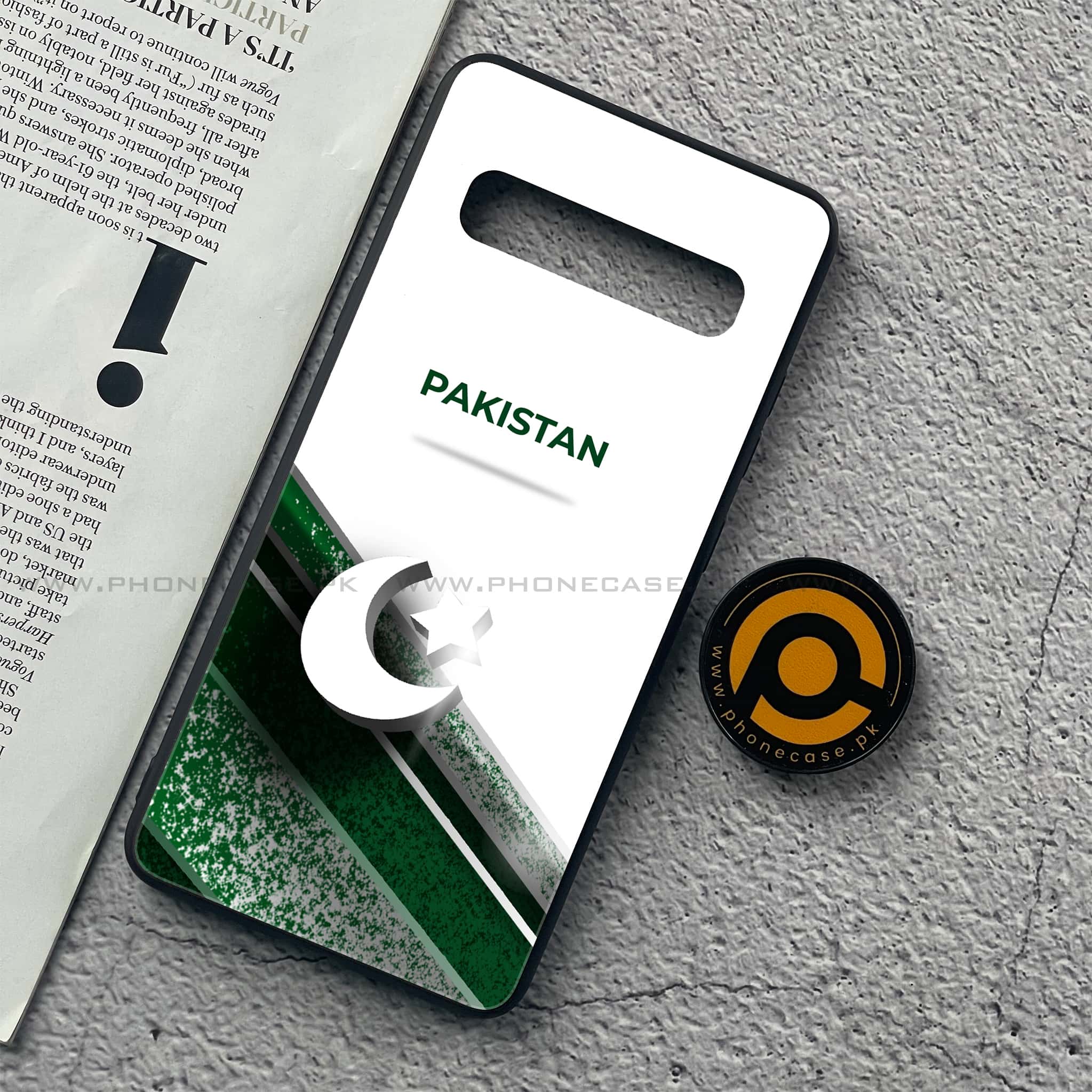 Samsung Galaxy S10 5G - Pakistani Flag Series - Premium Printed Glass soft Bumper shock Proof Case