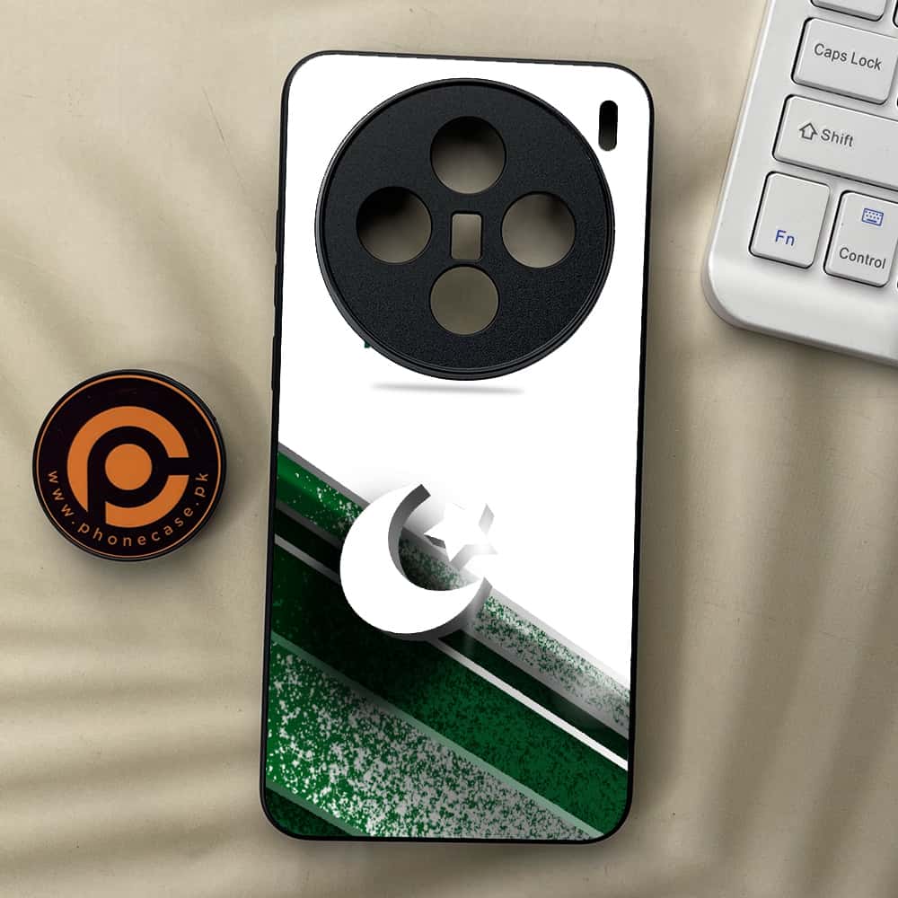 Vivo X200 - Pakistani Flag Series - Premium Metal  Printed soft Bumper shock Proof Case