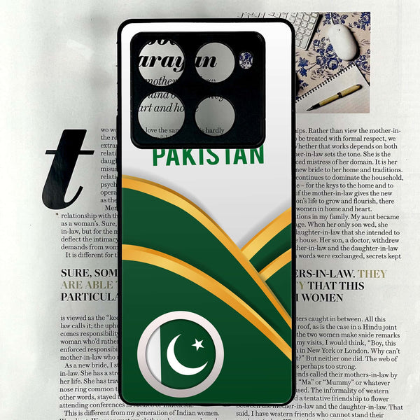 Infinix Note 40 Pro Plus - Pakistani Flag Series - Premium Metal Printed soft Bumper shock Proof Case