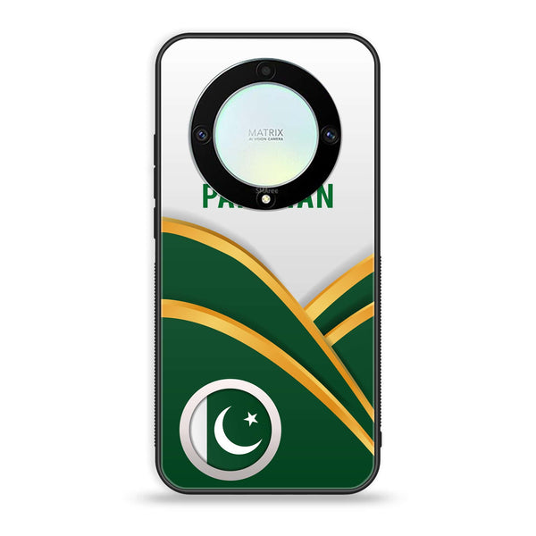 HONOR X9A - Pakistani Flag Series - Premium Printed Glass soft Bumper shock Proof Case