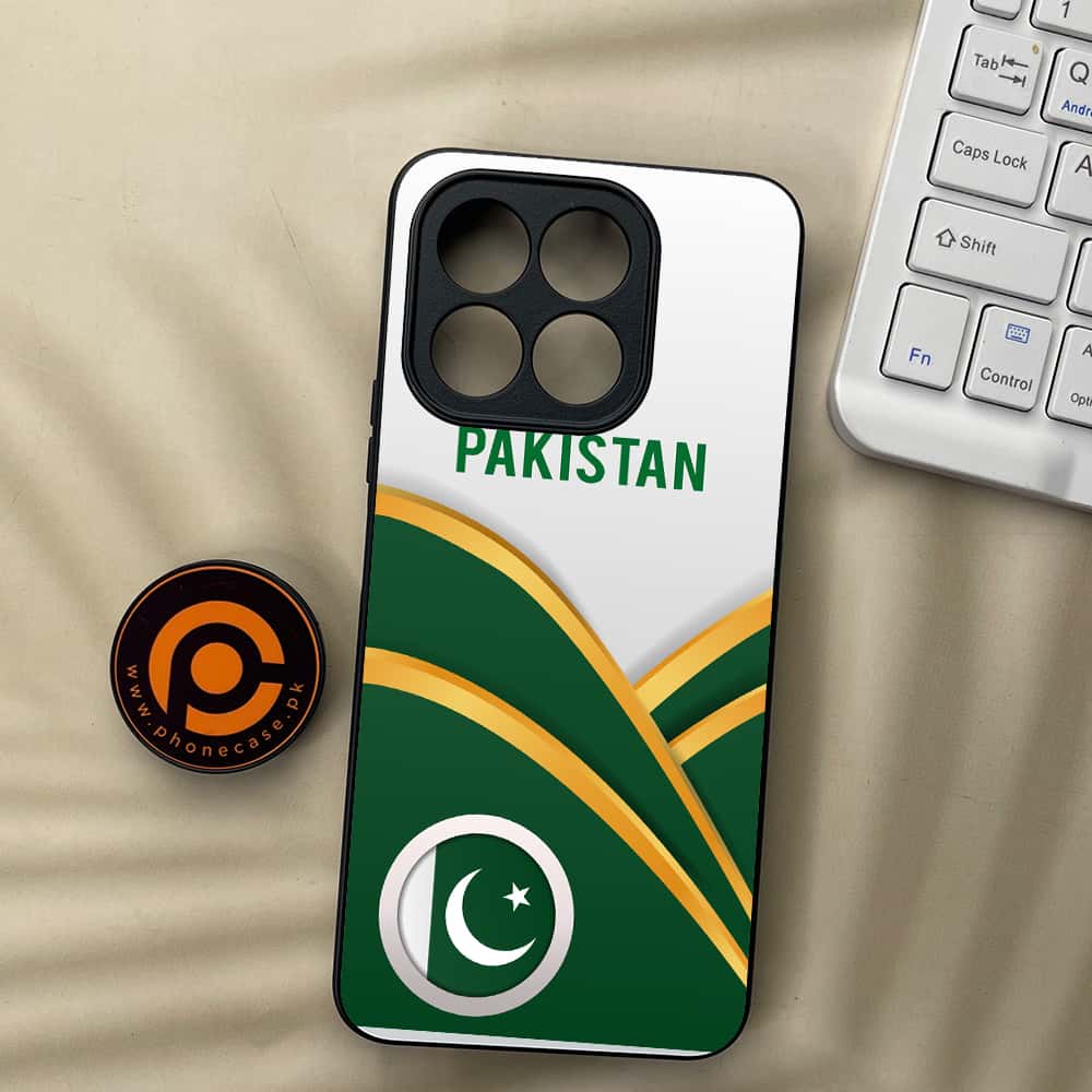 Honor X5b Plus - Pakistani Flag Series - Premium Metal  Printed soft Bumper shock Proof Case