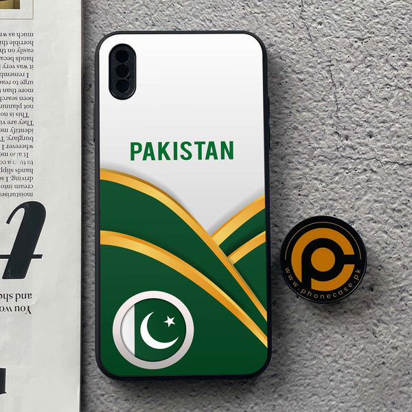 iPhone Xs Max - Pakistani Flag Series - Premium Metal Printed soft Bumper shock Proof Case