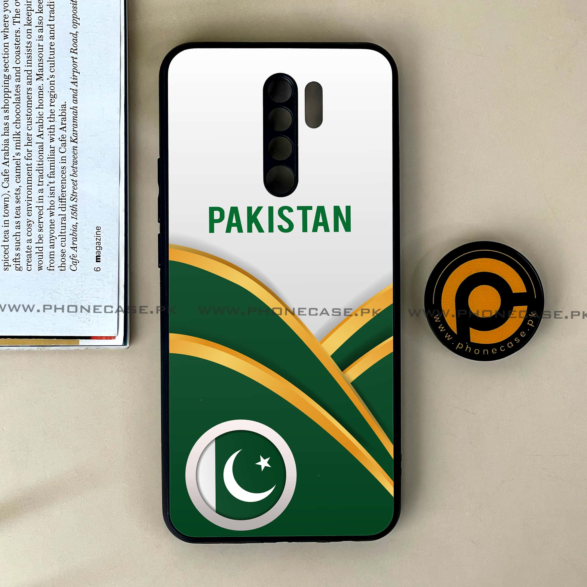 Xiaomi Redmi 9 - Pakistani Flag Series - Premium Printed Glass soft Bumper shock Proof Case