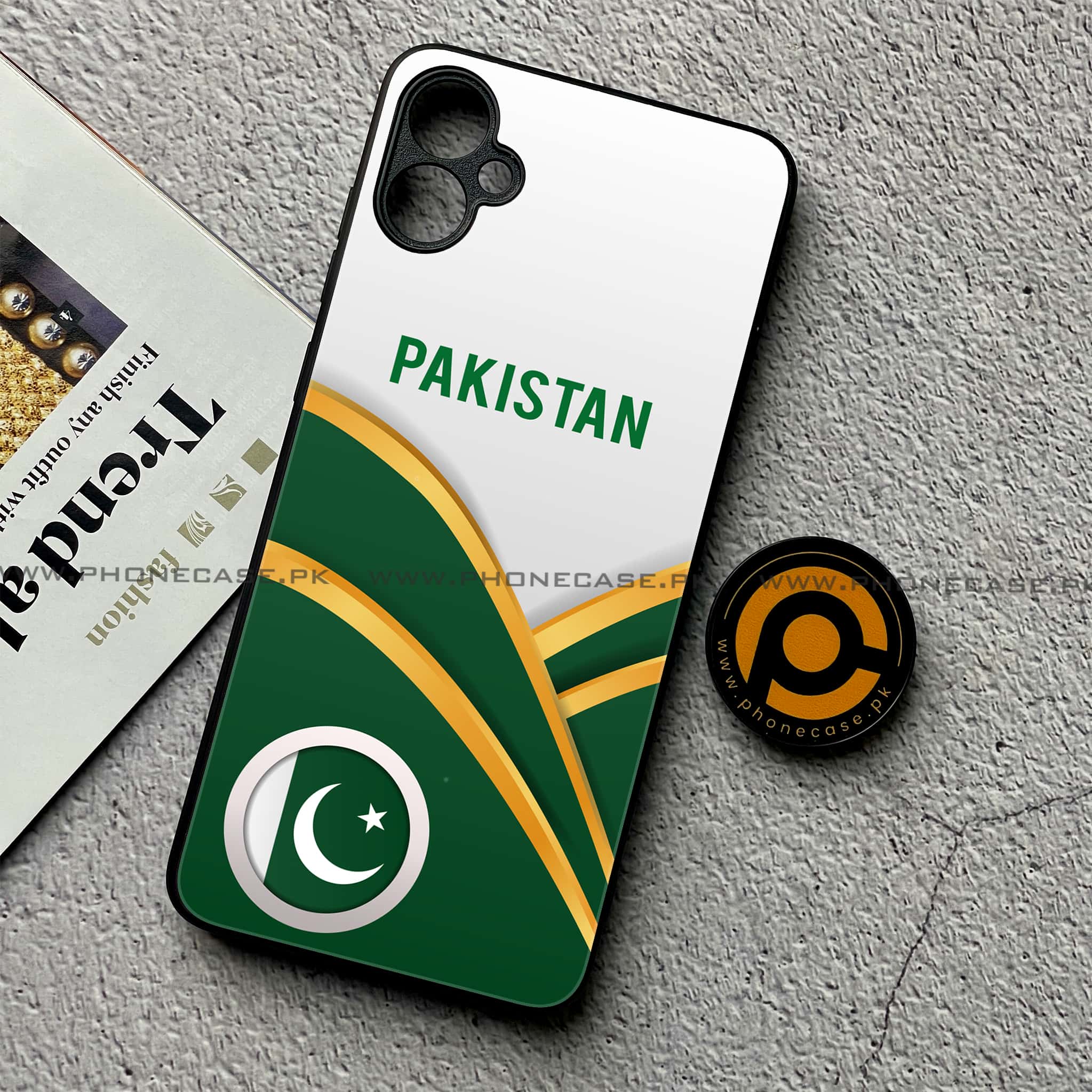 Samsung Galaxy A05 - Pakistani Flag Series - Premium Metal Printed soft Bumper shock Proof Case