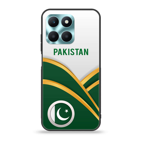 Honor X6a - Pakistani Flag Series - Premium Printed Glass soft Bumper shock Proof Case