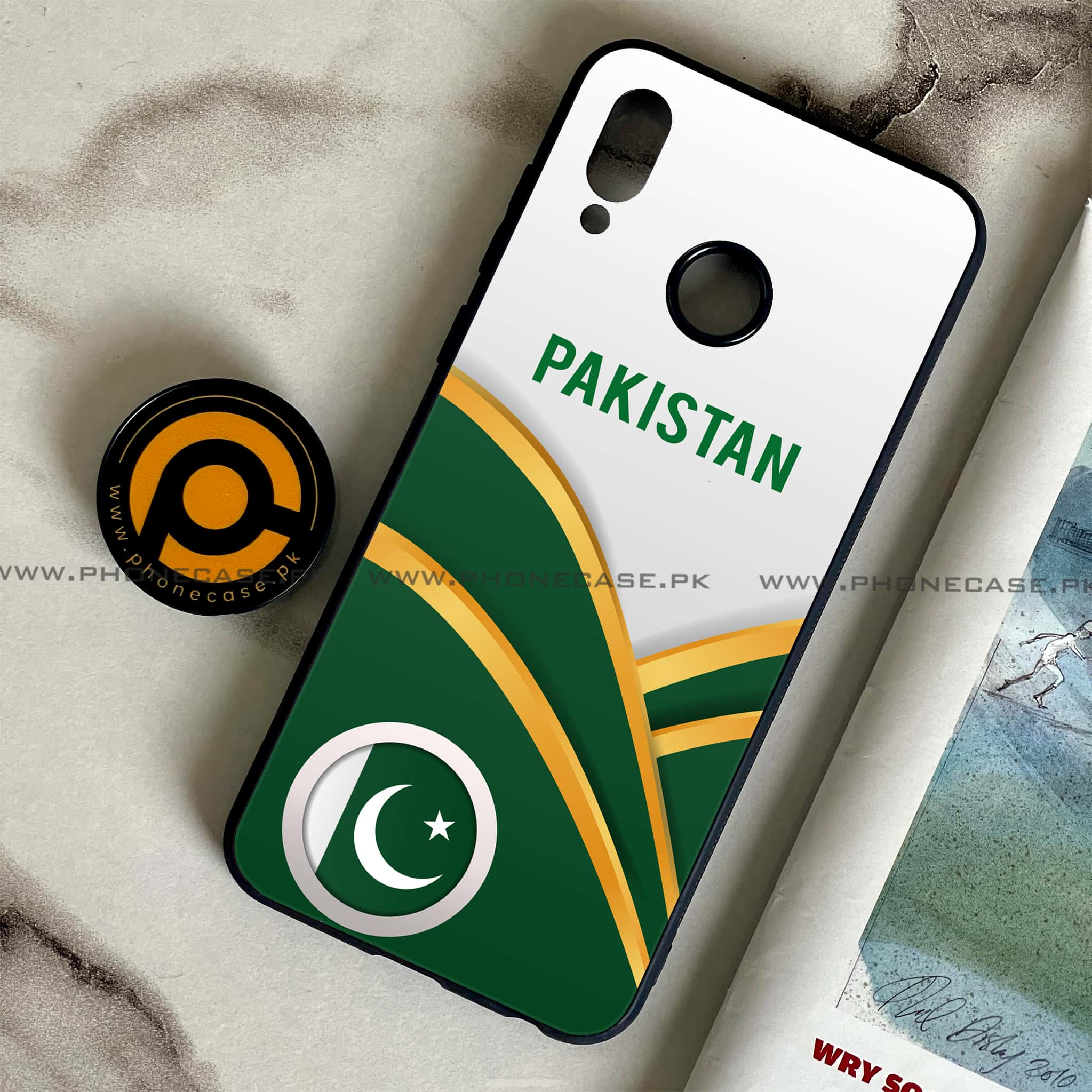 Huawei Honor Play - Pakistani Flag Series - Premium Printed Glass soft Bumper shock Proof Case