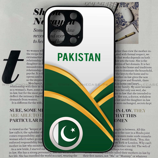 iPhone 15 Pro Max - Pakistani Flag Series - Premium Printed Glass soft Bumper shock Proof Case