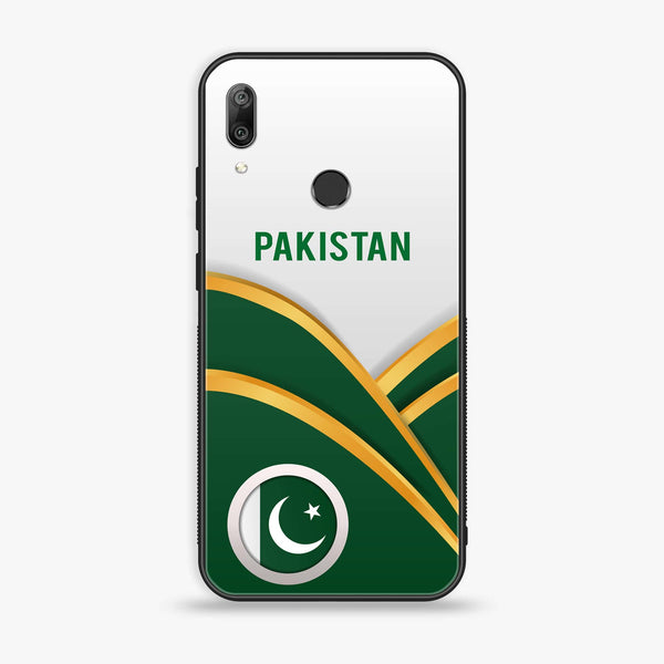 Huawei Y7 Prime (2019) - Pakistani Flag Series - Premium Printed Glass soft Bumper shock Proof Case