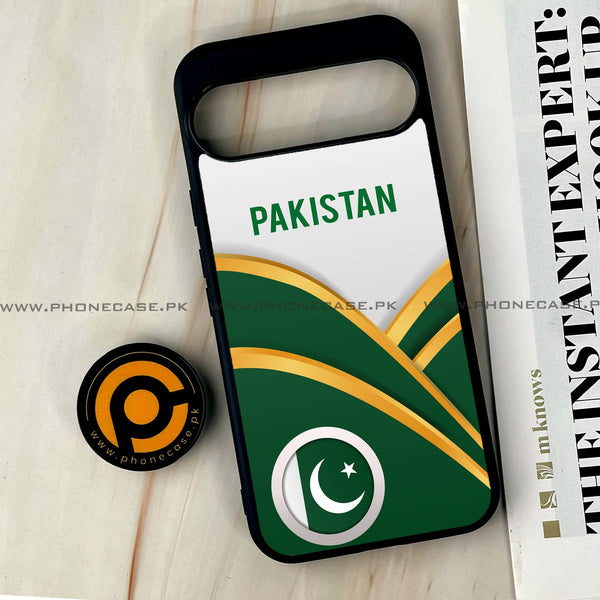 Google Pixel 9 Pro XL - Pakistani Flag Series - Premium Printed Glass soft Bumper shock Proof Case