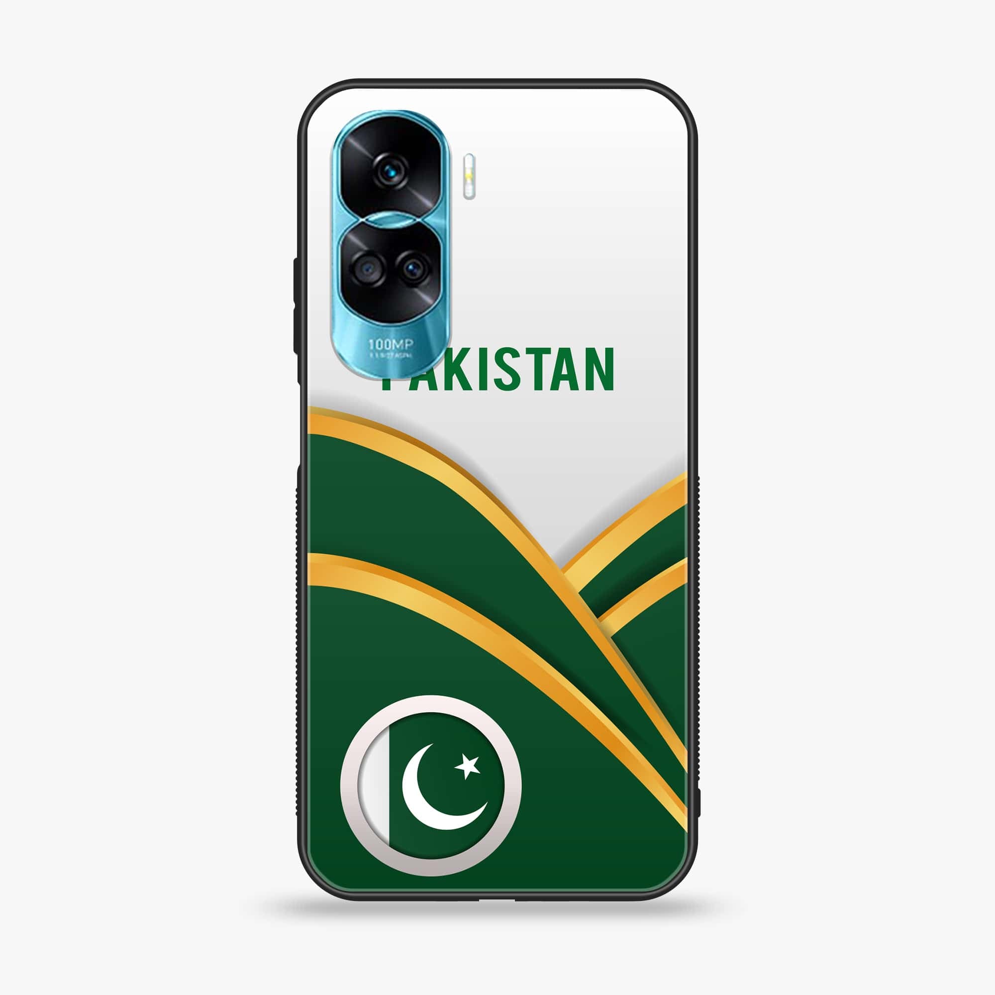 Honor 90 Lite - Pakistani Flag Series - Premium Printed Glass soft Bumper shock Proof Case
