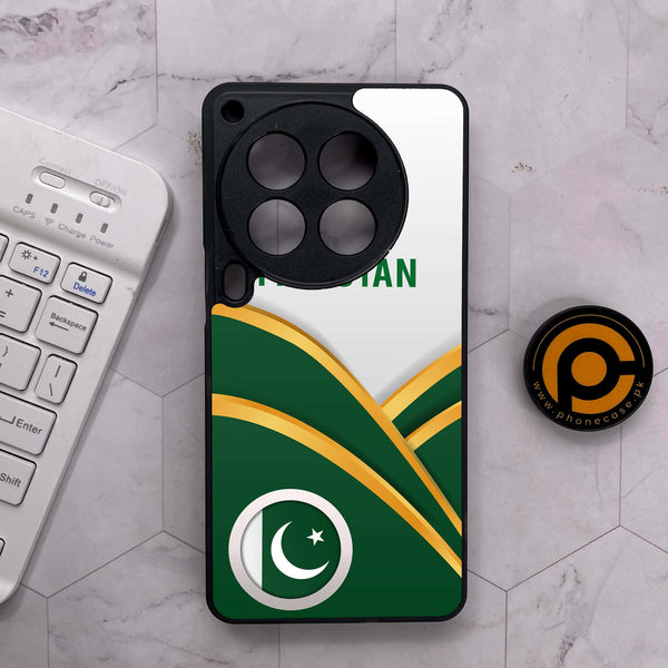 Tecno Camon 30 Premier - Pakistani Flag Series - Premium Metal Printed soft Bumper shock Proof Case