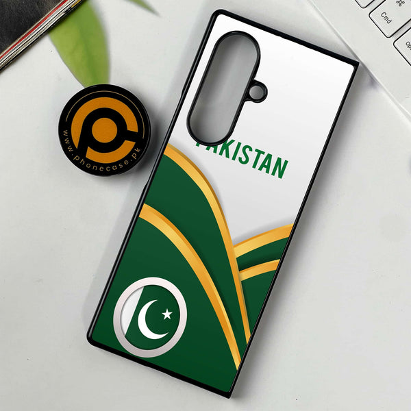 Samsung Galaxy Z Fold 7 - Pakistani Flag Series - Premium Metal Printed soft Bumper shock Proof Case