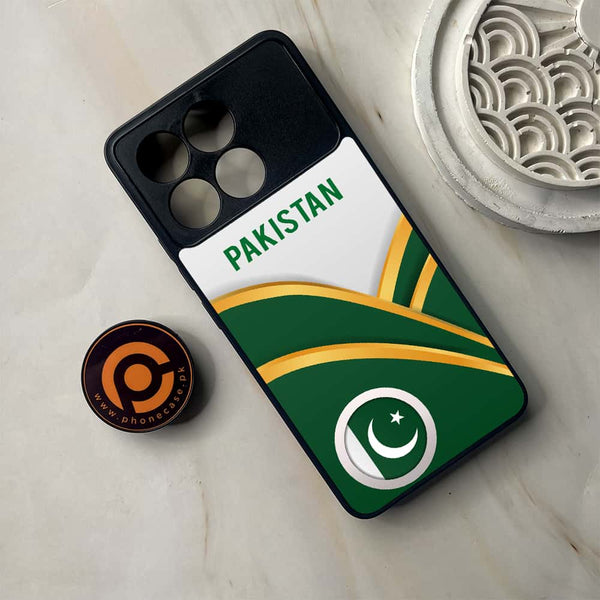 Xiaomi Poco F6 Pro - Pakistani Flag Series - Premium Metal Printed soft Bumper shock Proof Case
