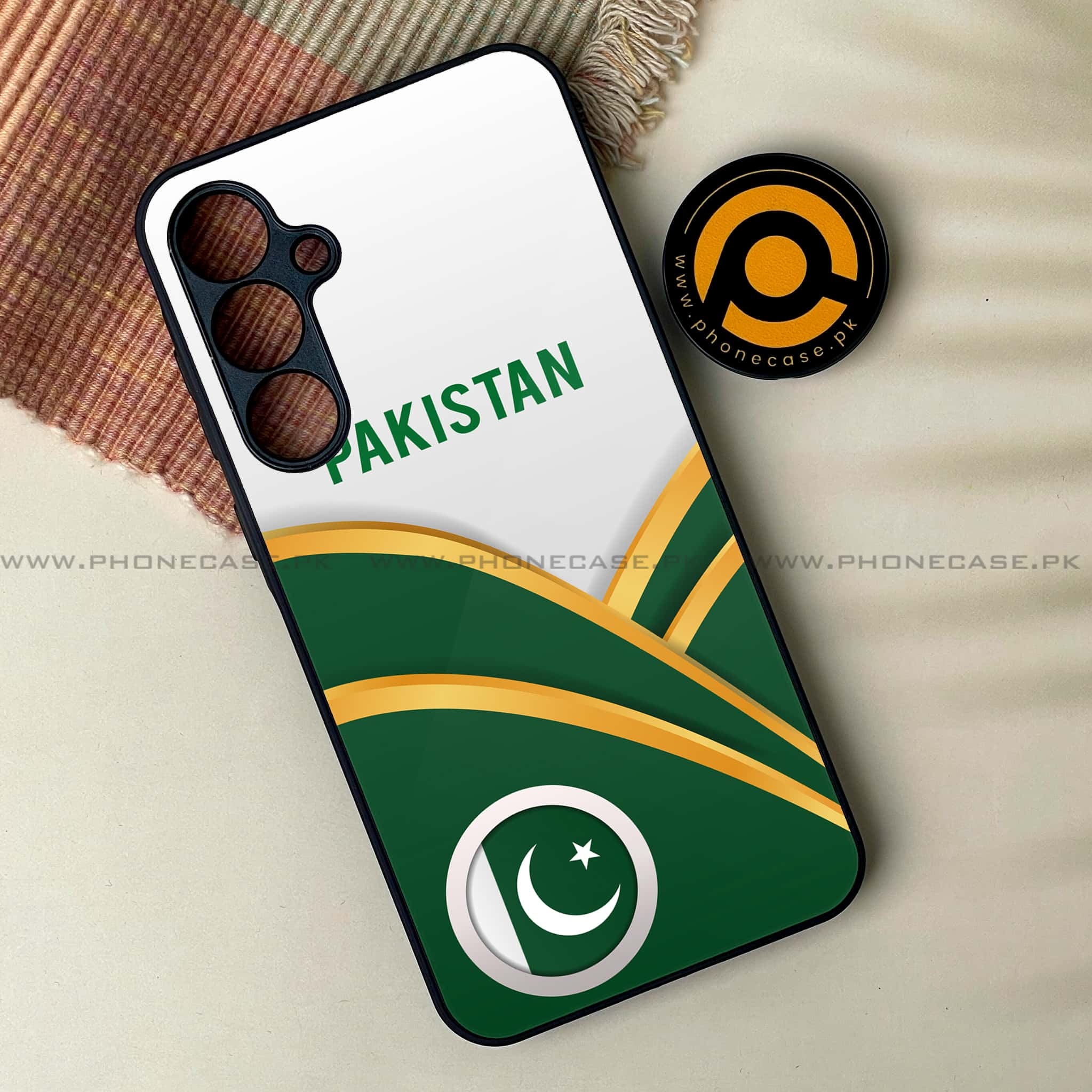 Samsung Galaxy M54 - Pakistani Flag Series- Premium Printed Glass soft Bumper shock Proof Case