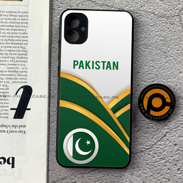 Samsung Galaxy A04e - Pakistani Flag Series - Premium Printed Glass soft Bumper shock Proof Case