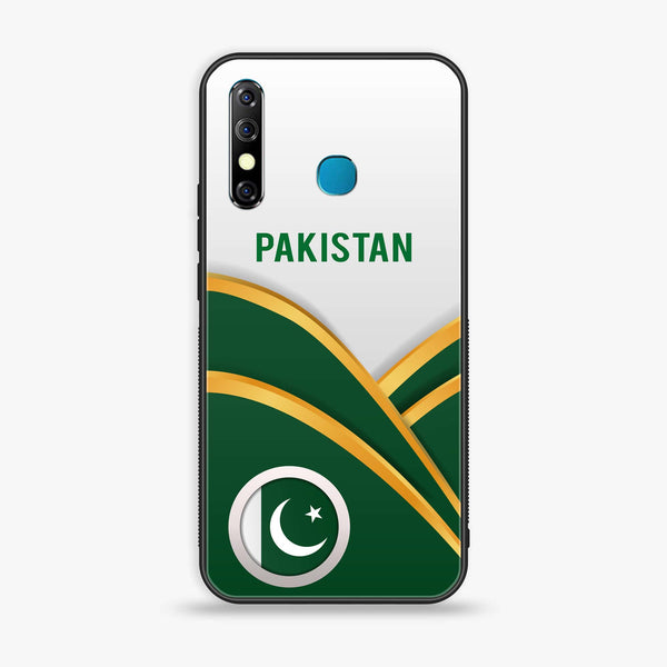 Infinix Hot 8 - Pakistani Flag Series - Premium Printed Glass soft Bumper shock Proof Case