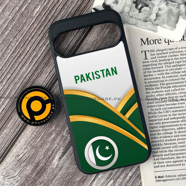 Google Pixel 9 - Pakistani Flag Series - Premium Printed Glass soft Bumper shock Proof Case