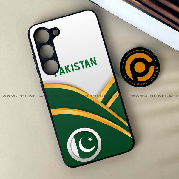 Samsung Galaxy S23 - Pakistani Flag Series - Premium Metal Printed soft Bumper shock Proof Case