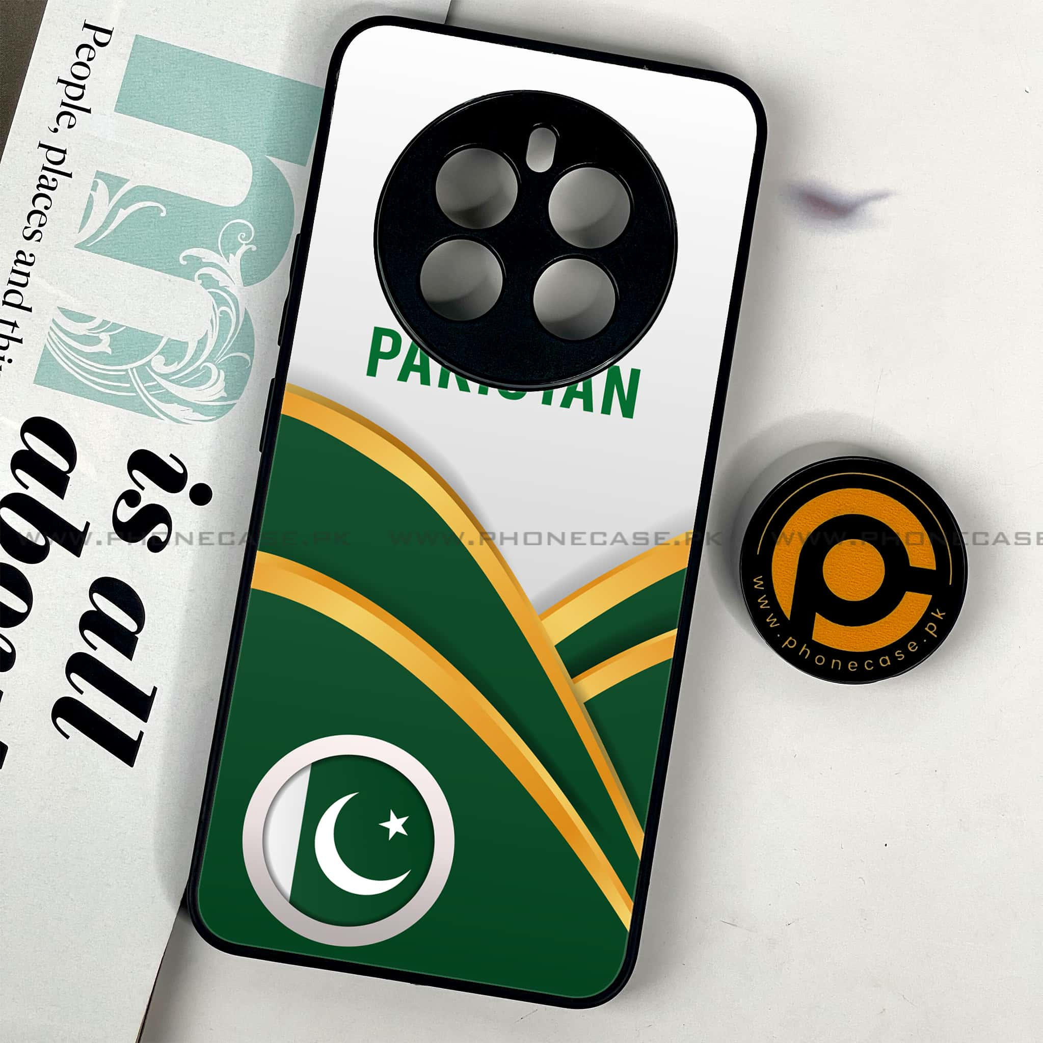 Realme 12 - Pakistani Flag Series - Premium Printed Glass soft Bumper shock Proof Case