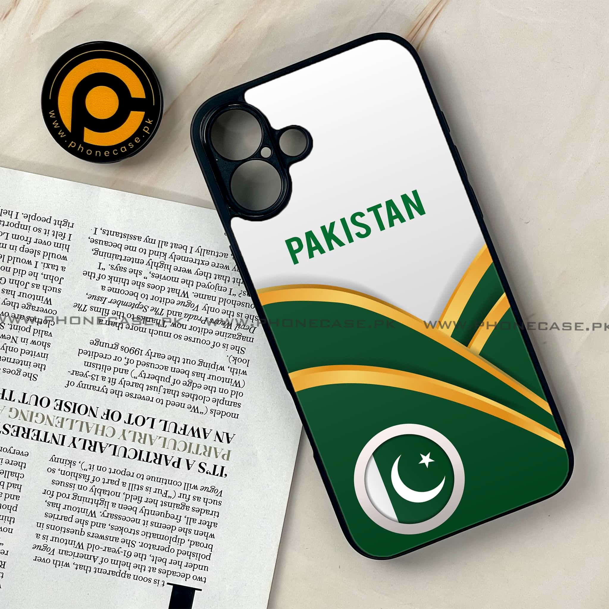 iPhone 16 - Pakistani Flag Series - Premium Printed Glass soft Bumper shock Proof Case