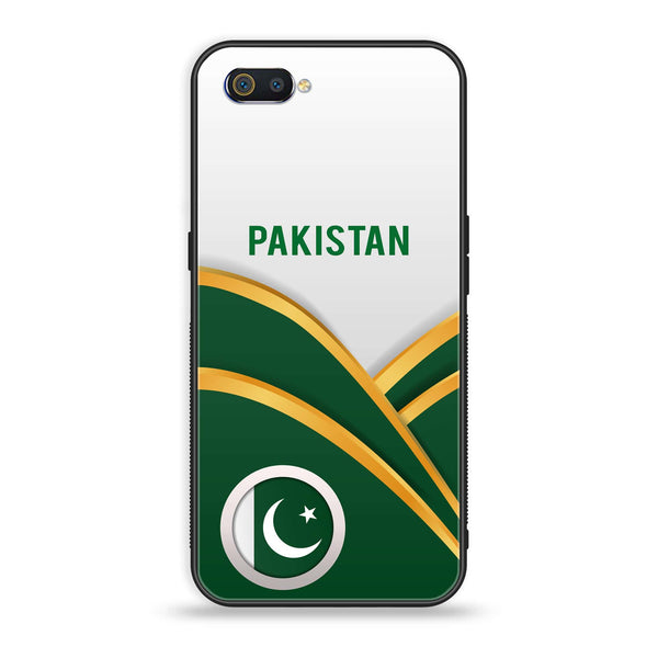 Oppo Realme C2 - Pakistani Flag Series - Premium Printed Glass soft Bumper shock Proof Case