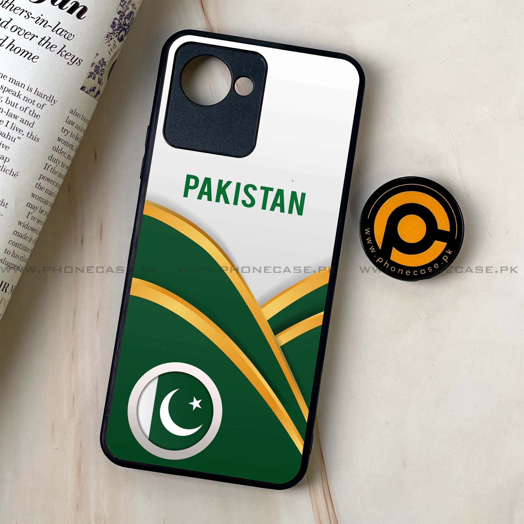 Realme C30 - Pakistani Flag Series - Premium Printed Glass soft Bumper shock Proof Case