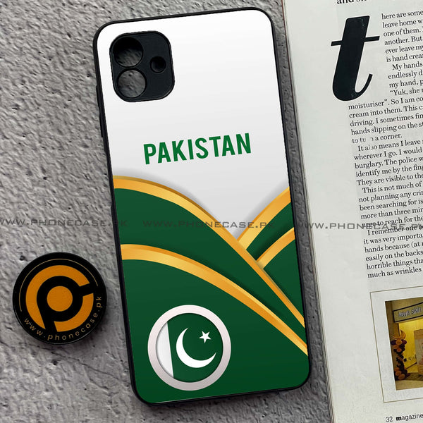 Samsung Galaxy A04 - Pakistani Flag Series - Premium Printed Glass soft Bumper shock Proof Case