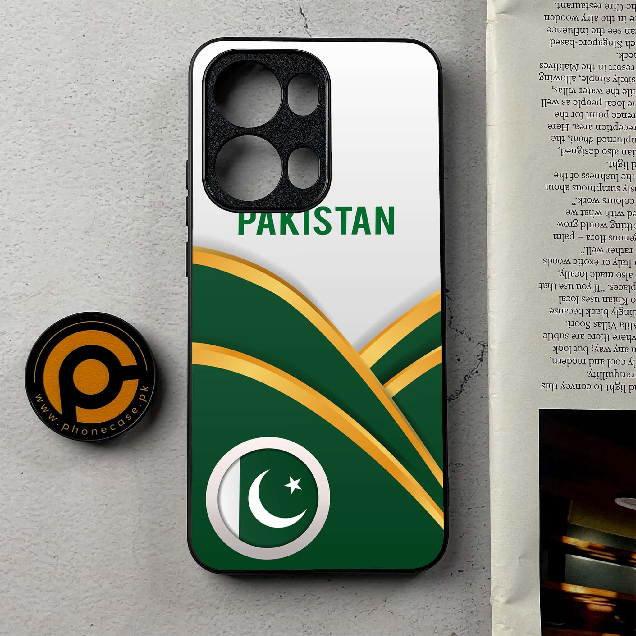Oppo Reno 13 Pro - Pakistani Flag Series - Premium Metal Printed Soft Bumper Shockproof Case