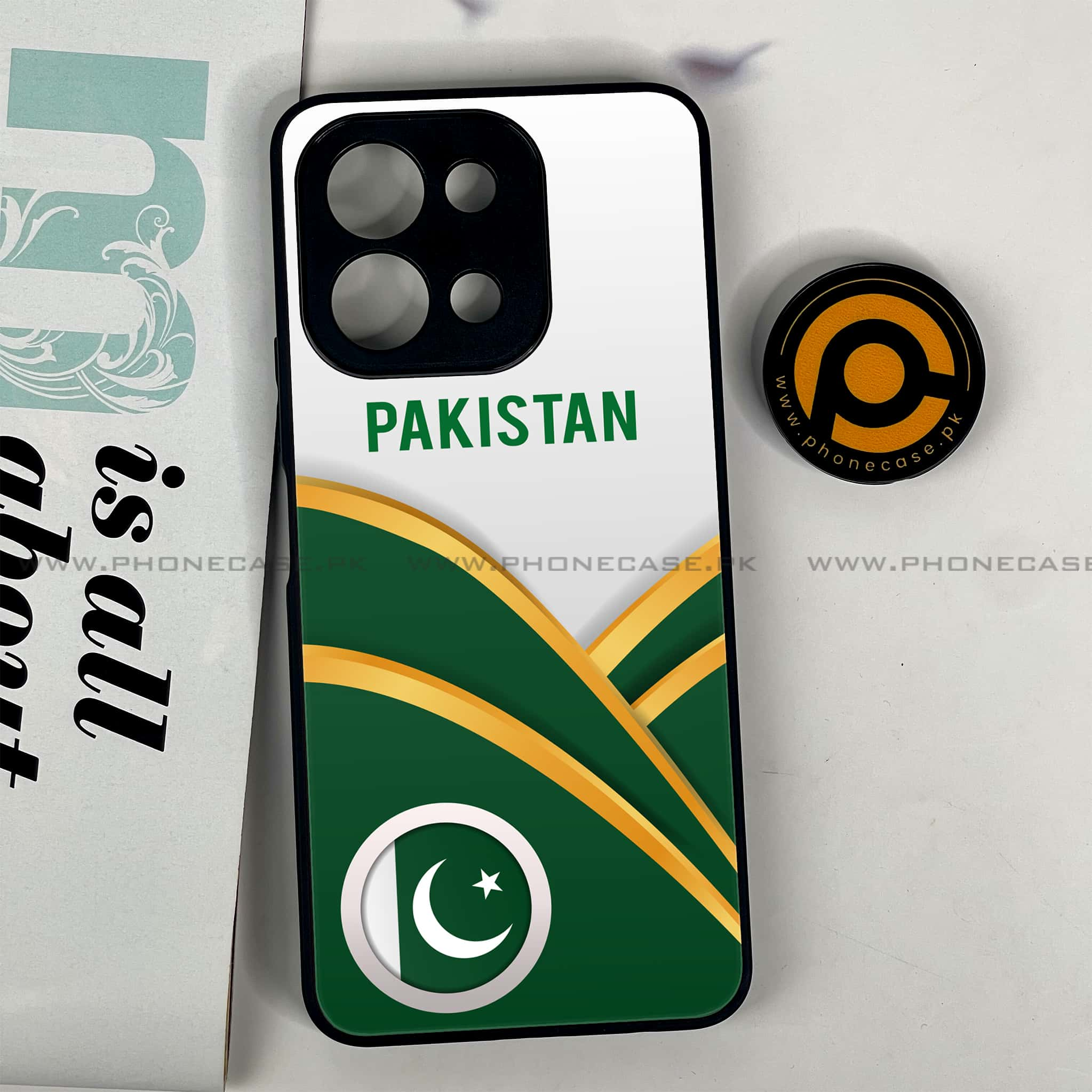 Vivo Y28 - Pakistani Flag Series - Premium Printed Glass soft Bumper shock Proof Case