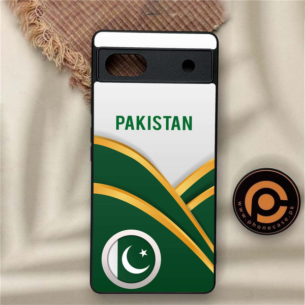 Google Pixel 6A - Pakistani Flag  Design 1  - Premium Metal Printed soft Bumper Shock Proof Case  CS-31792