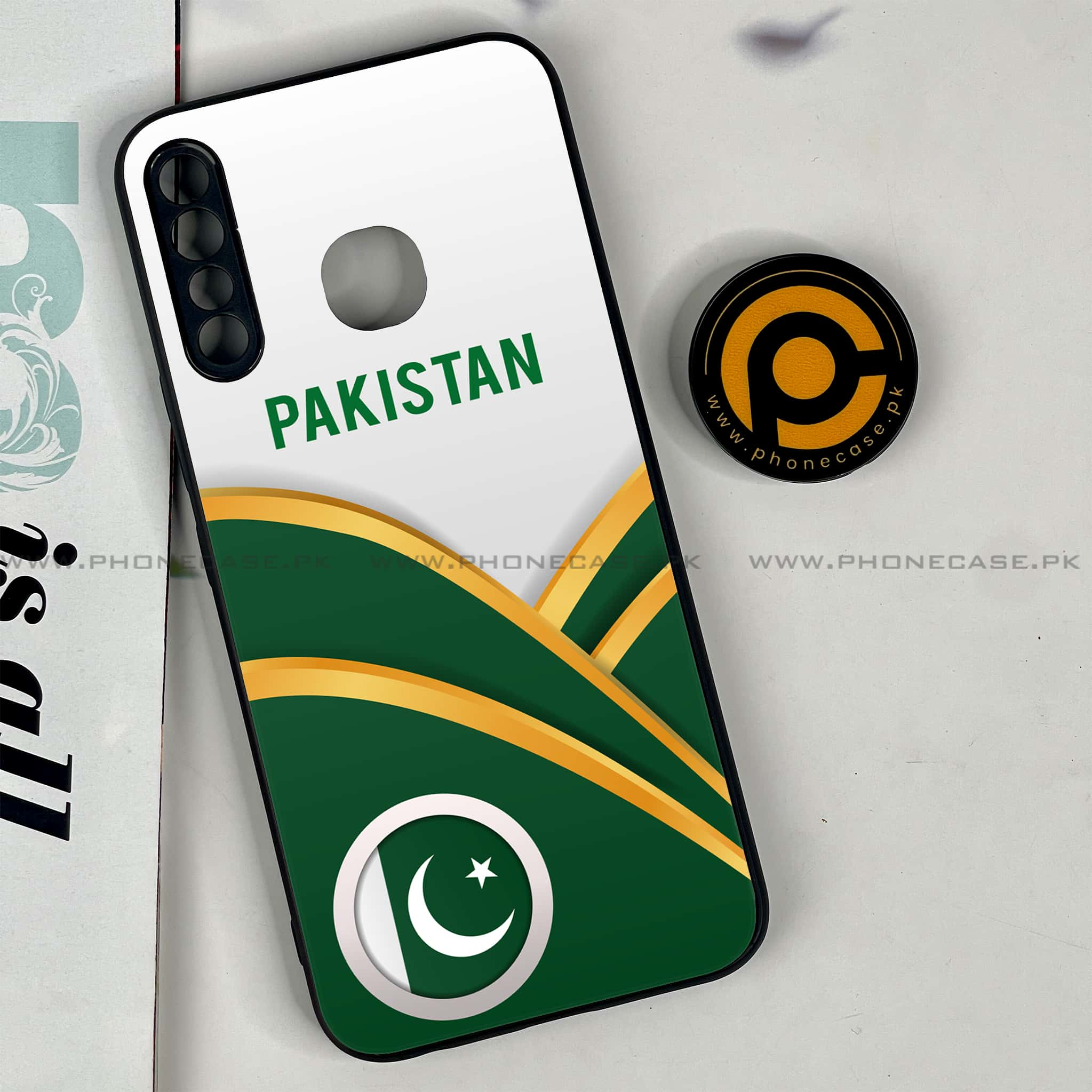 Infinix Hot 8 Lite - Pakistani Flag Series - Premium Printed Glass soft Bumper shock Proof Case