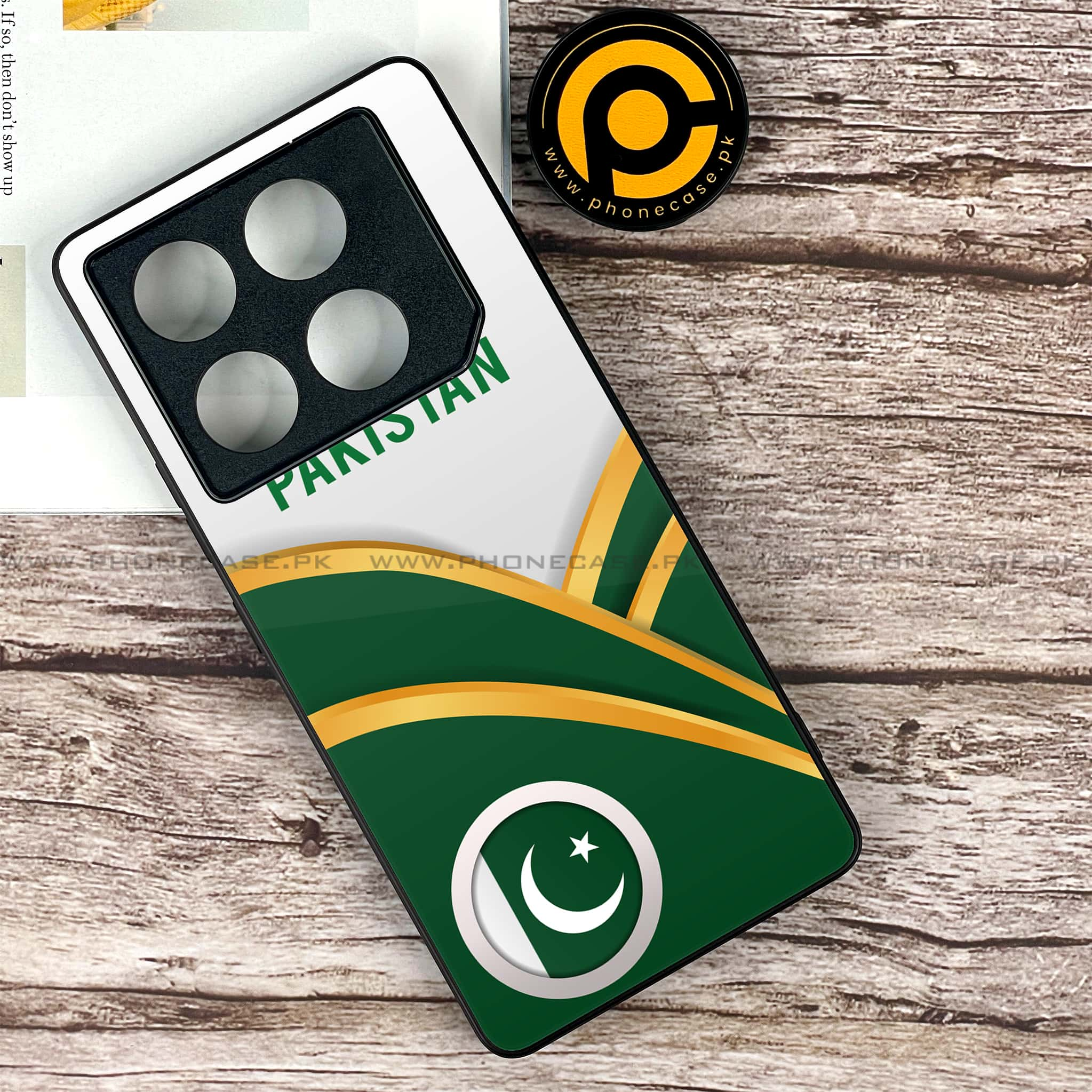 Infinix GT 20 Pro - Pakistani Flag Series - Premium Printed Glass soft Bumper shock Proof Case