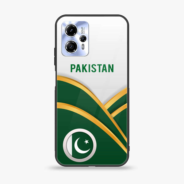 Motorola Moto G13 - Pakistani Flag Series - Premium Printed Glass soft Bumper shock Proof Case
