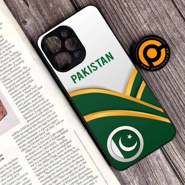 Xiaomi Redmi 12 - Pakistani Flag Design 1 - Premium Printed Glass soft Bumper shock Proof Case CS-15588