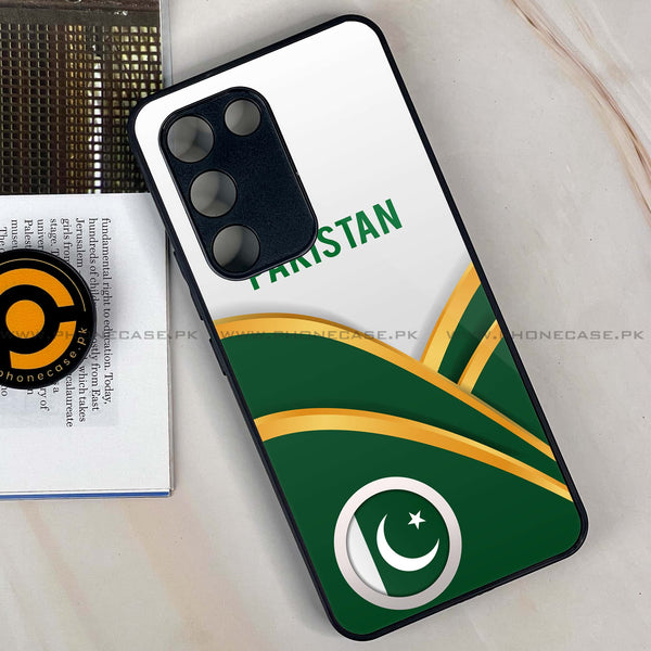 Vivo V30 Lite 4G - Pakistani Flag Series - Premium Metal Printed soft Bumper shock Proof Case