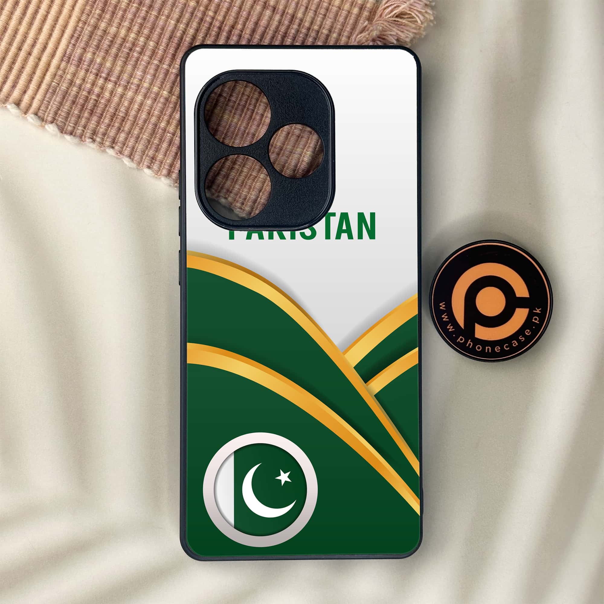 Realme GT 6 - Pakistani Flag Series - Premium Metal Printed soft Bumper shock Proof Case