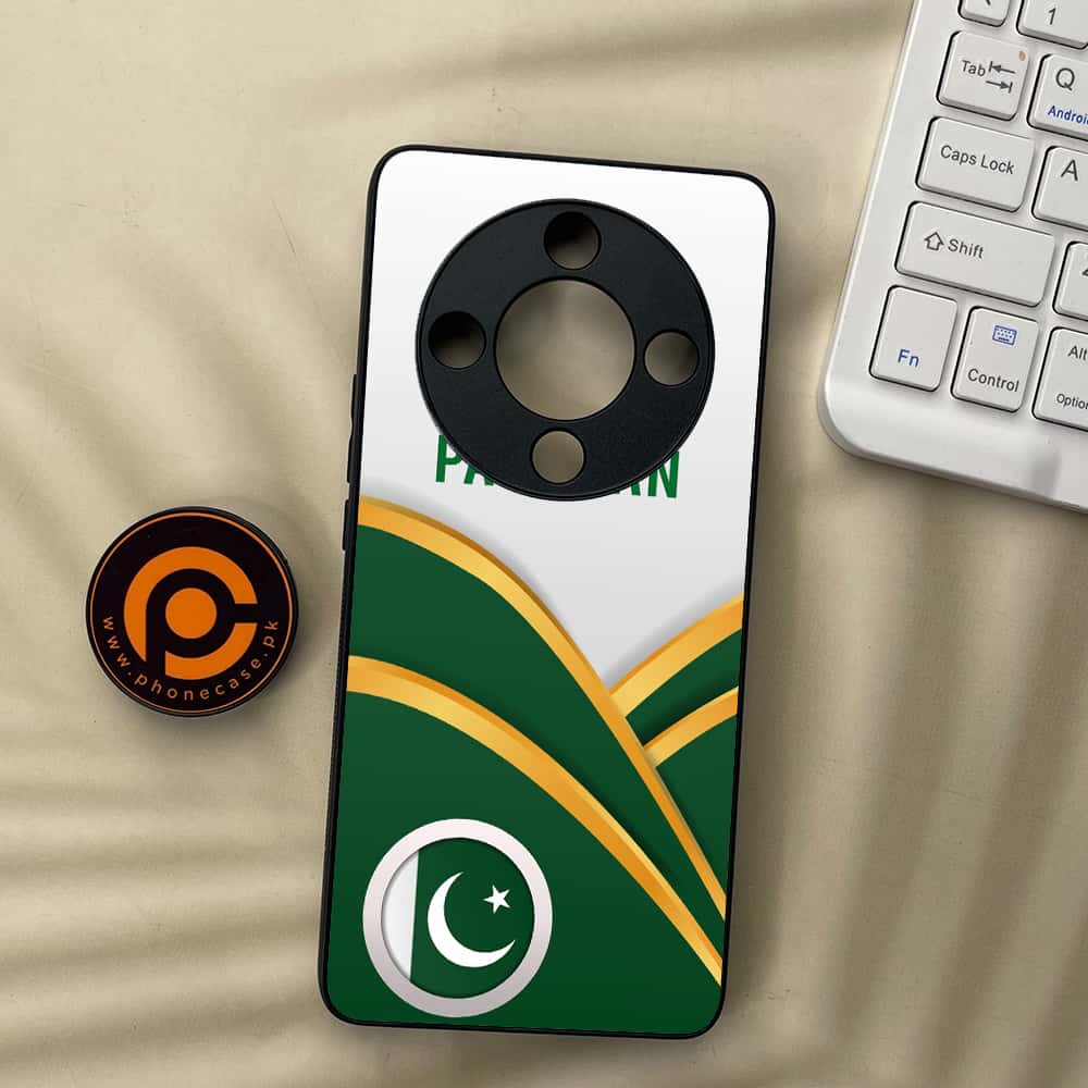 HONOR X9b 5G - Pakistani Flag Series - Premium Metal  Printed soft Bumper shock Proof Case