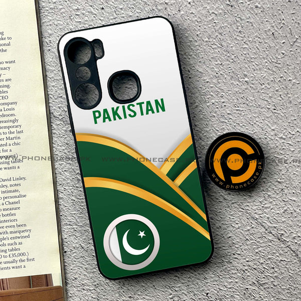 Infinix Hot 12 Pro - Pakistani Flag Series - Premium Printed Glass soft Bumper shock Proof Case